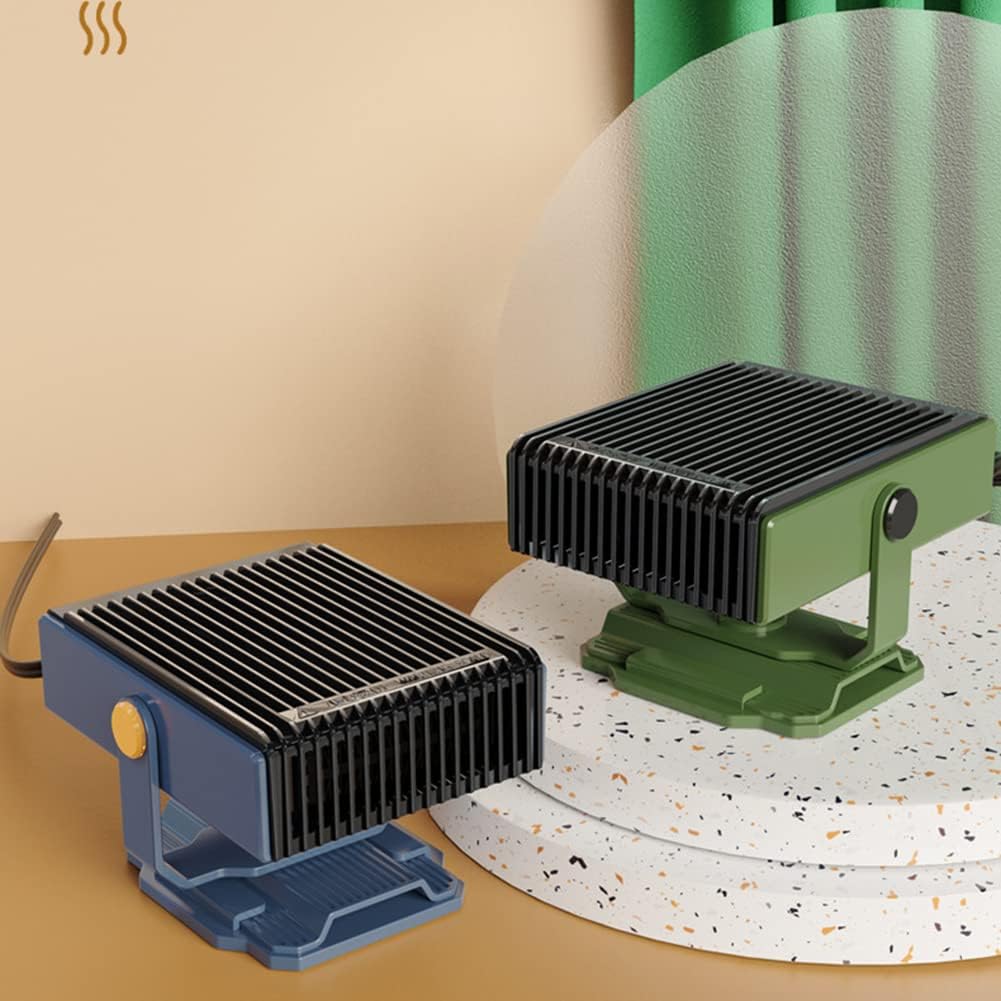 Auto Windshield Defroster More Chioce 150W Portable Car Heater 360 Degree Rotating Fast Heating Cooling Fan with Cigarette Lighter Plug