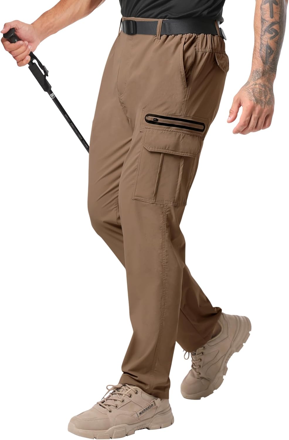 NATUVENIX Hiking Pants Men Lightweight Mens Travel Pants Quick Dry Cargo Work Pants for Men Water Resistant Fishing Pants