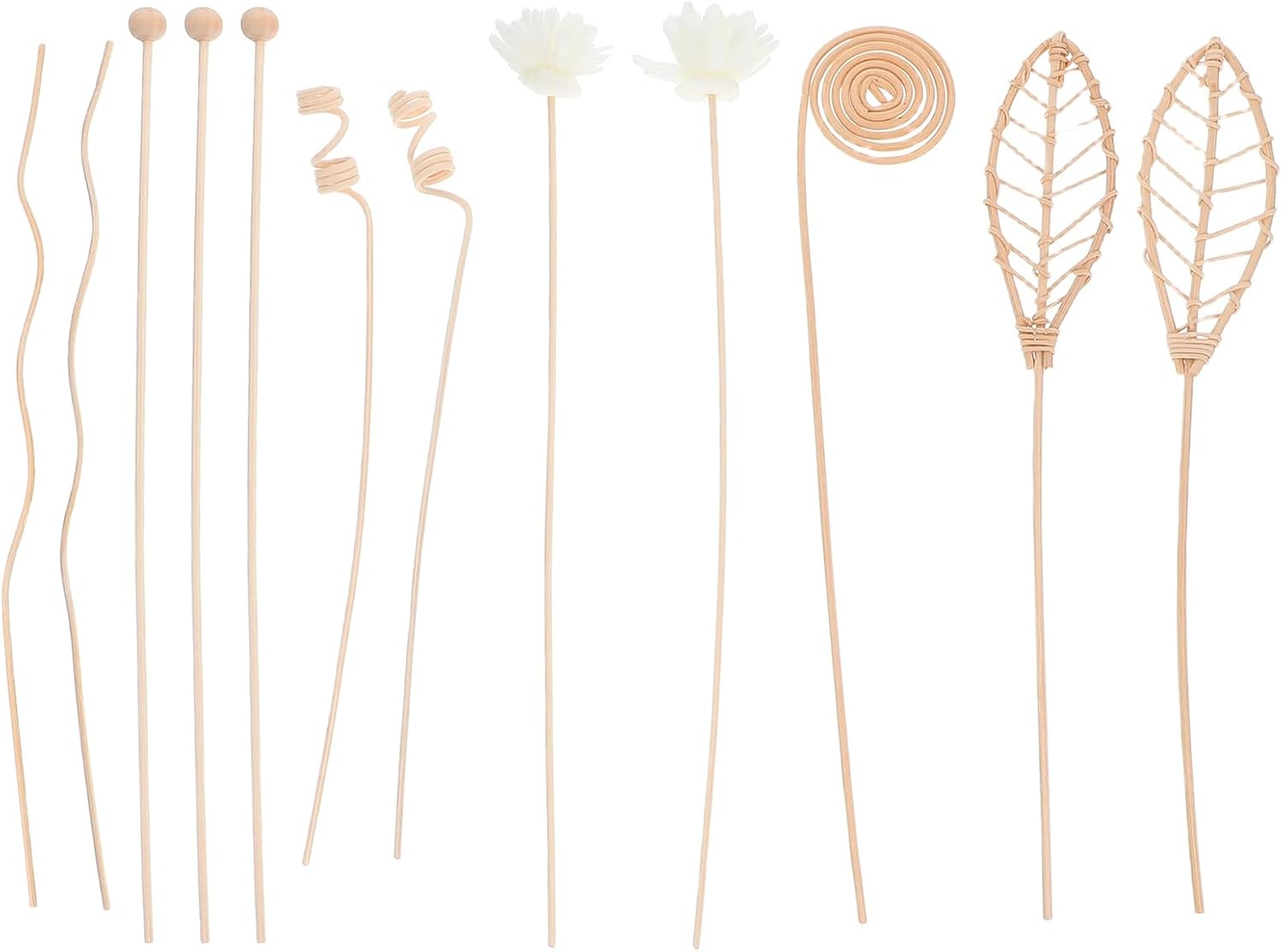 1 Set Reed Diffuser Sticks Set: Natural Rattan Reeds Fragrance Diffuser Refill for Essential Oils - Aromatherapy Flower Scent Sticks for Home Office Bathroom