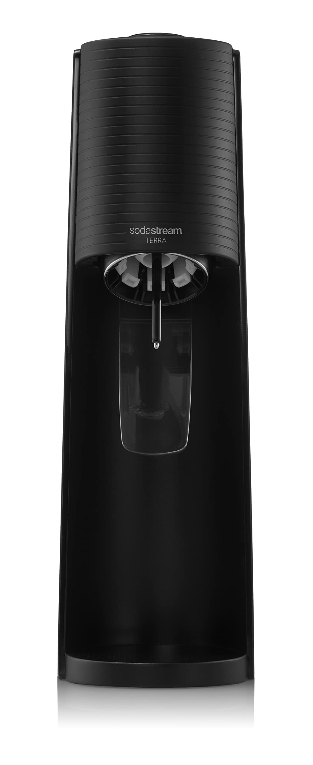 sodastream Gasatore Terra Value Pack Nero con 2 bottiglie fuse lavabili in lavastoviglie da 1L e 1 cilindro di CO2 Quick Connect per gasare fino a 60L