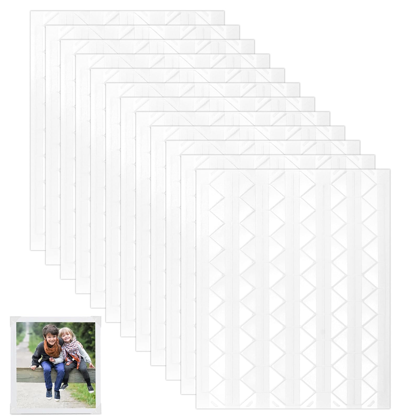 24 adesivi per album fotografici, adesivi angolari, angoli per foto