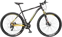 Bike Aro 29 Rino Xr 3x8 Freio Hidraulico Cambio Shimano K7 Susp Dourada
