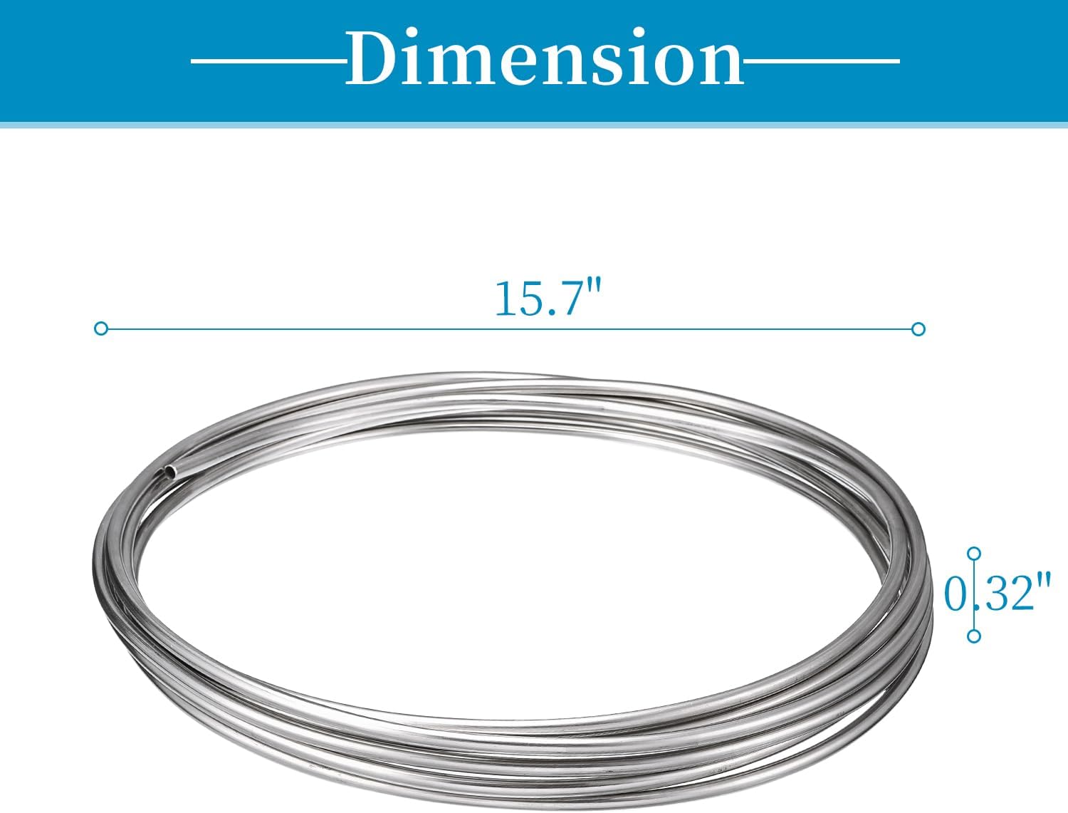 Vigorous Stainless Steel Tubing Coil, 3/8" x 50Ft 304 Welded Tubing
