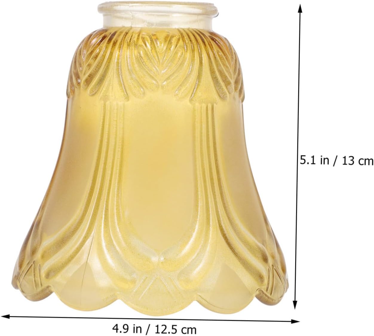 2pcs Elegant Bell-shaped Glass Lamp Shade Cover for Ceiling and Wall Lamps Tea Fitter for Creating Warm Atmosphere Room