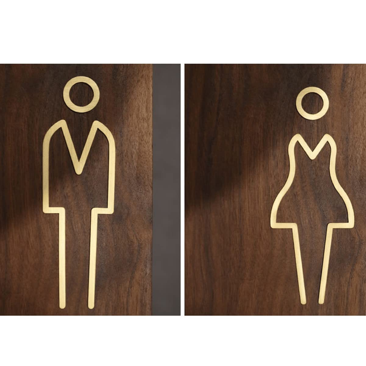 Conjunto de decoración de letreros de baño para Hombres y Mujeres - Letrero de baño Moderno para Hombres y Damas - Letreros para Puertas de baño