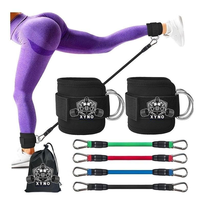 Xyno Ankle Resistance Bands with Adjustable Cuffs – Glute, Leg & Hip Workout Bands for Kickbacks & Butt Exercises – Home & Gym Fitness Equipment for Women & Men – Portable Strength Training Bands-picture-49