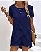 Keppal Womens Clothing 2Piece Sets,Women's Irregular Tops and Shorts Two-Piece Set,Keppal Short Sets (Blue,Medium)