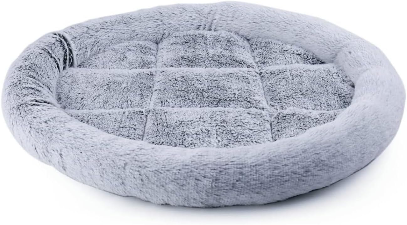 SHENGOCASE 20” Round Donut Cat Tree Tower Replacement Cushion Bed with Hook Tapes, Faux Fur Platform Perch Condo Accessory