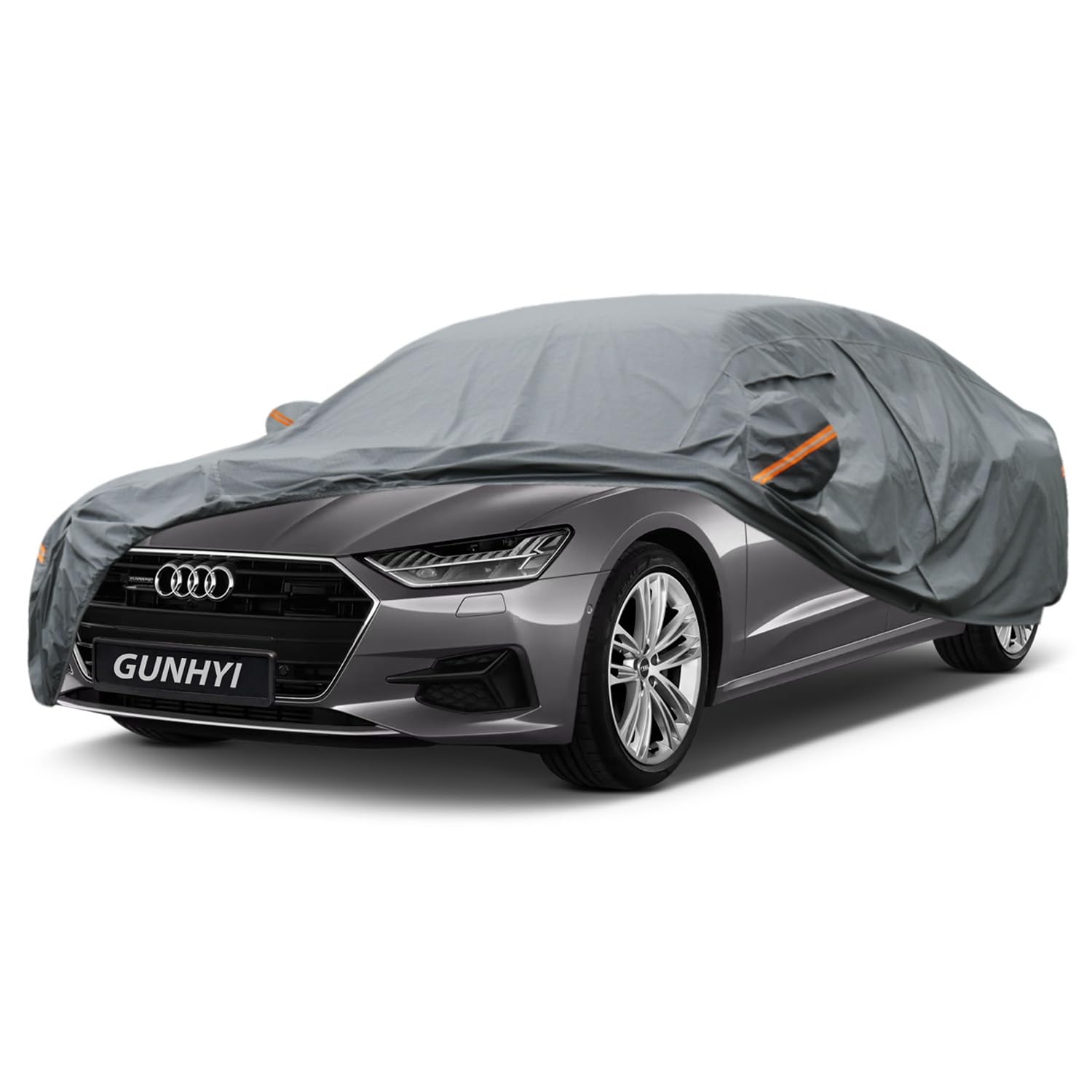 GUNHYI Premium Car Cover Custom Fit Audi A7/S7/RS7, 16 Layers Heavy Duty Car Cover Waterproof All Weather with Zipper Door for Sun Rain Snow Dust Uv Protection