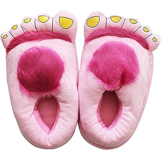 Surakey Hobbit Zapatillas cálidas de felpa para adultos, zapatillas de algodón, zapatillas de peludo, novedad para zapatos, gorra, pies grandes, zapatillas divertidas, disfraz de invierno, zapatillas,