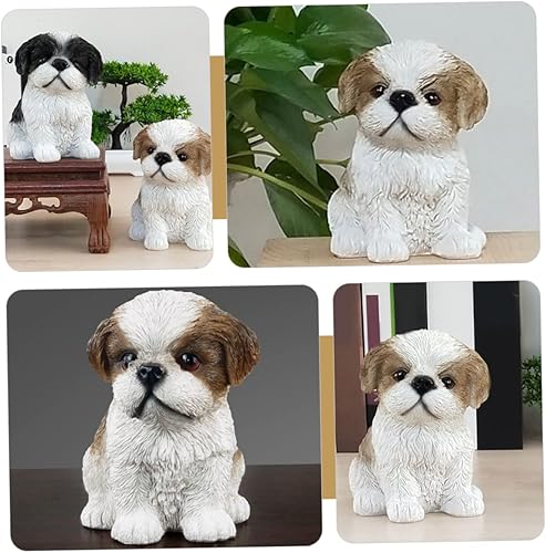 Miniatura 8 de Yardwe Adornos para el hogar, exquisita decoración de resina, estatua de perro en miniatura, estatua de jardín pequeña, decoración de puerta,