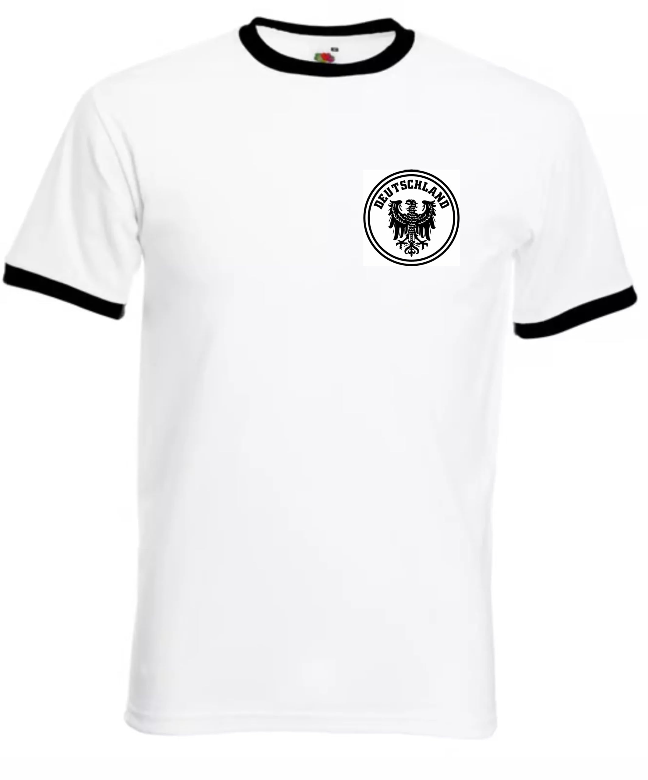 Germany Retro Style White German Deutschland Deutsch Football Team Adult T-Shirt (UK, Alpha, 3XL, Regular, Regular, White)