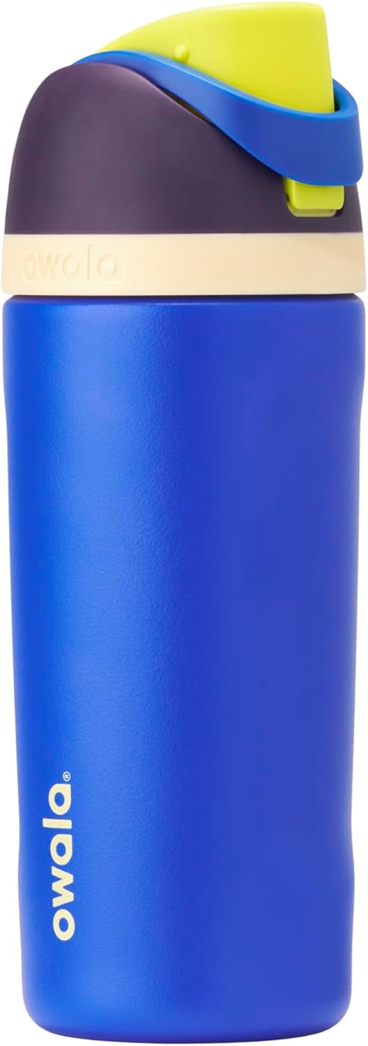 Owala Kids FreeSip Insulated Stainless Steel Water Bottle with Straw for Sports