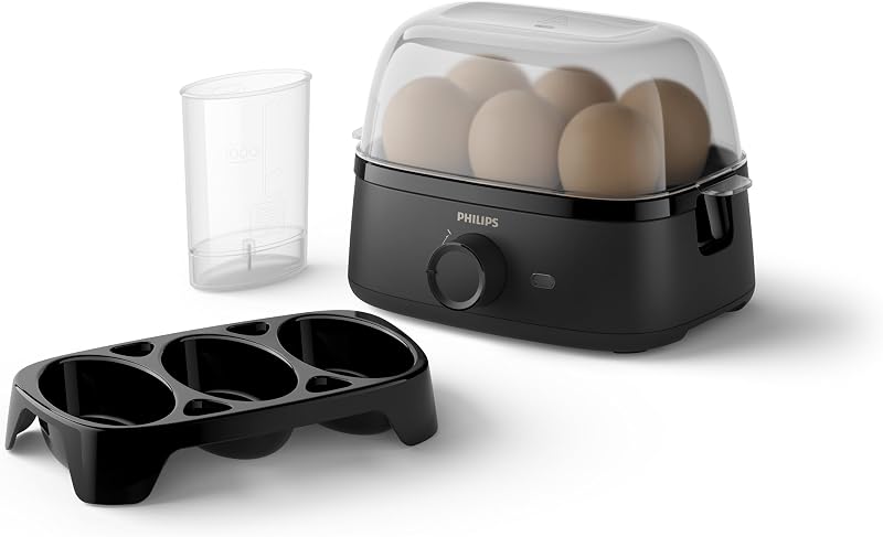Philips Egg Cooker 3000 tojásfőző 6 tojáshoz, puha-kemény-pofontos, kompakt