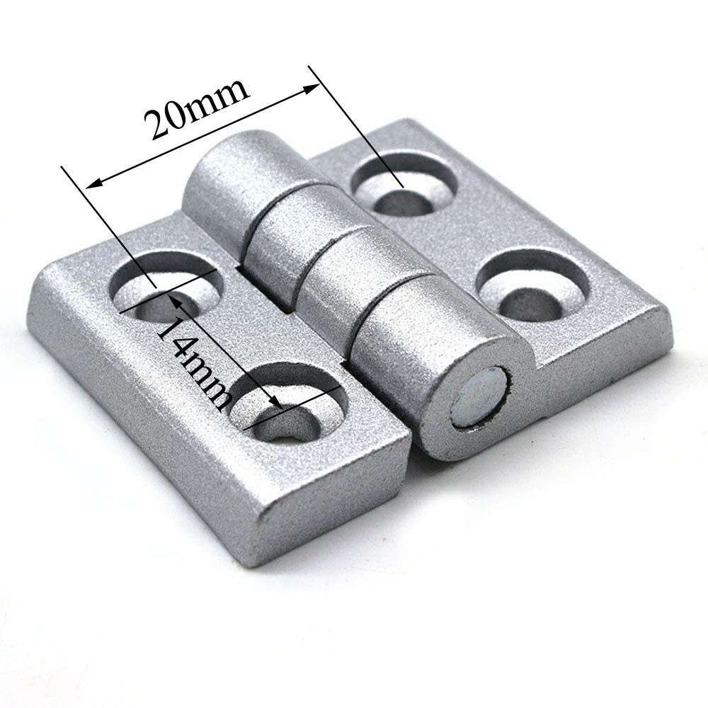Buy PZRT Aluminum Profile Hinge Install Kit, 2 x Zinc Alloy Hinge,8 x M5 TNuts, 8 x M5 Hex