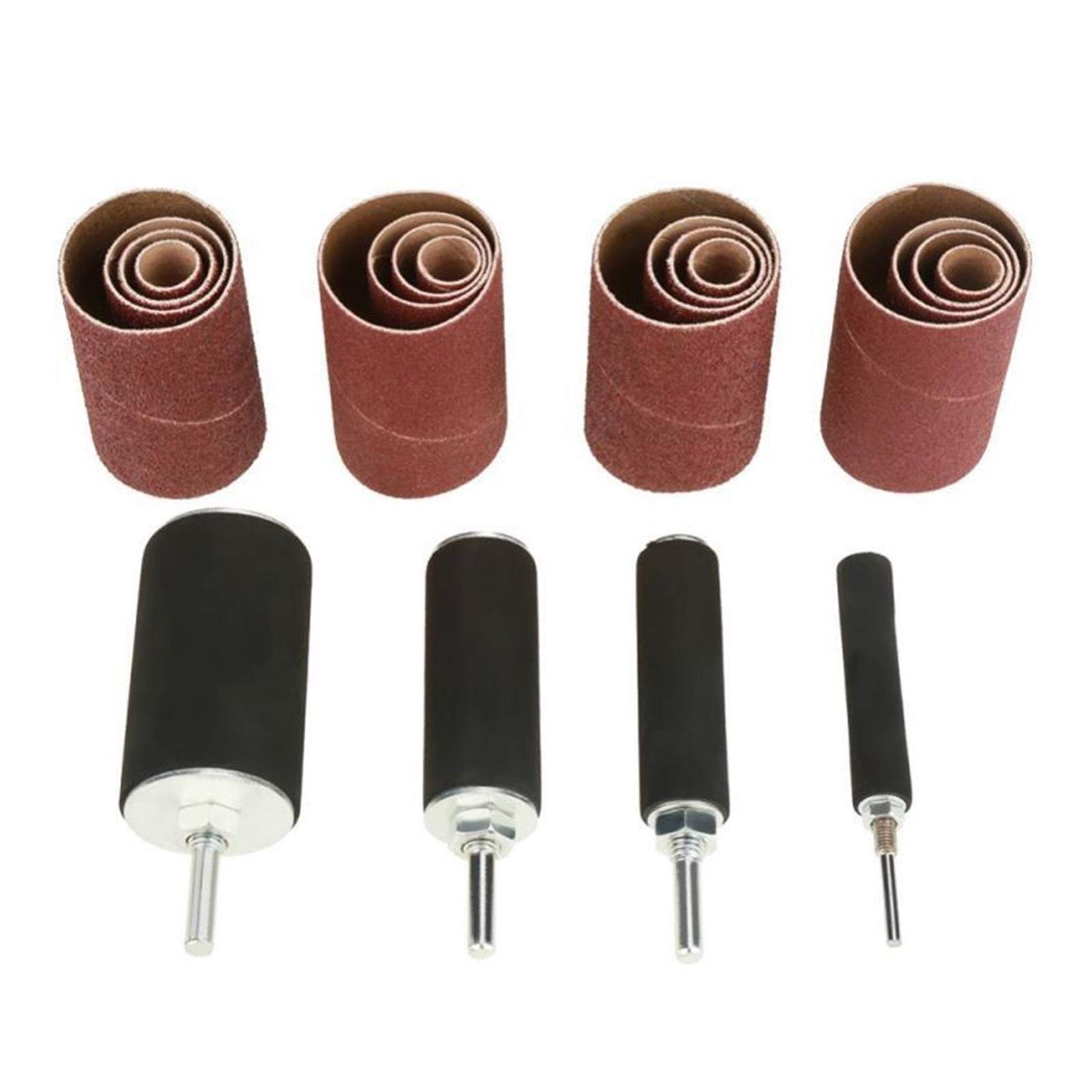 Cabezal de pulido y esmerilado Grupo de percusión del tambor de lijado Sander kit que incluye abrasivos mangas de tambor Mandriles de goma for la prensa de taladro de la madera kit 20pcs / set