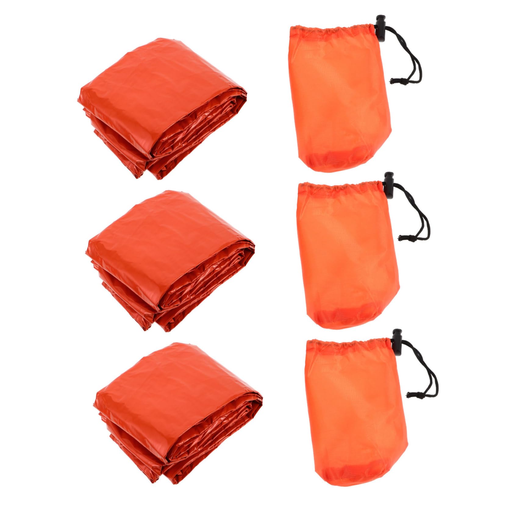 ifundom 3-pc Lightweight Thermal Sleeping Bag Set Compression Sack Emergency Blanket for Camping Hiking Survival