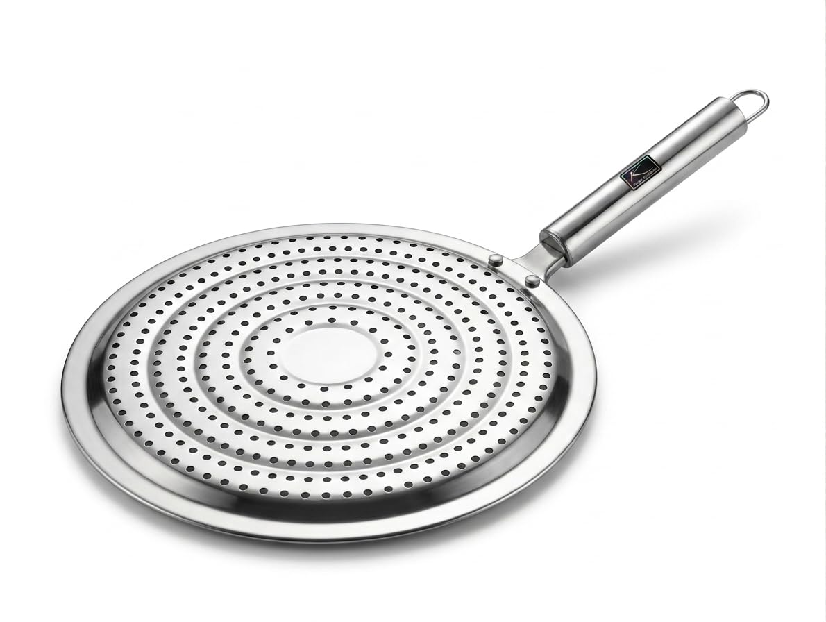 Stainless Steel Roti Jali, Papad Roaster and Baingan Bharta Maker with Sturdy Handle for Gas Stove-image-9