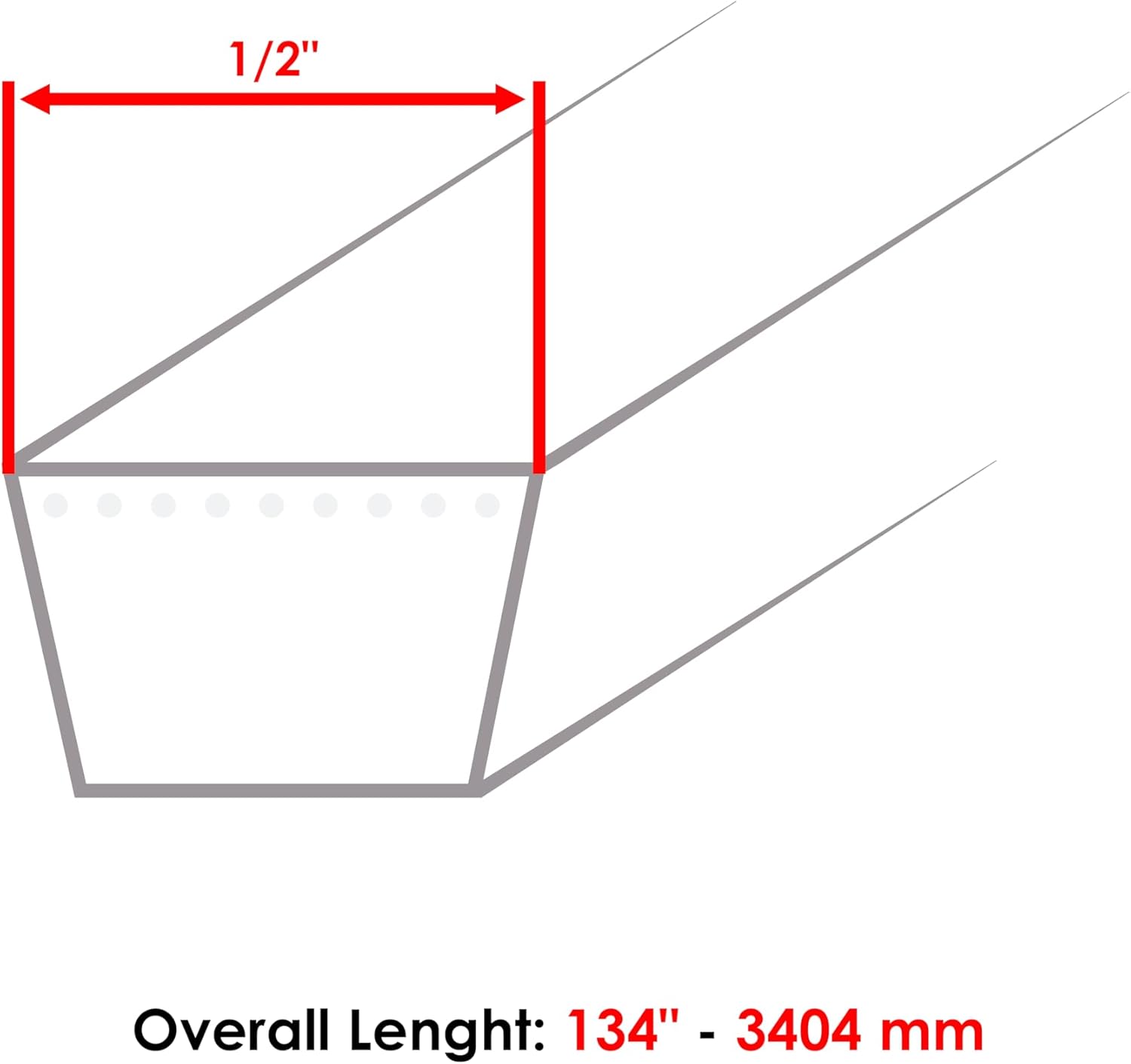 Caltric Deck Belt Compatible with Troy-Bilt Mustang XP Zero-Turn Mower 50" Deck 2009-2012/1/2x134" Qty2