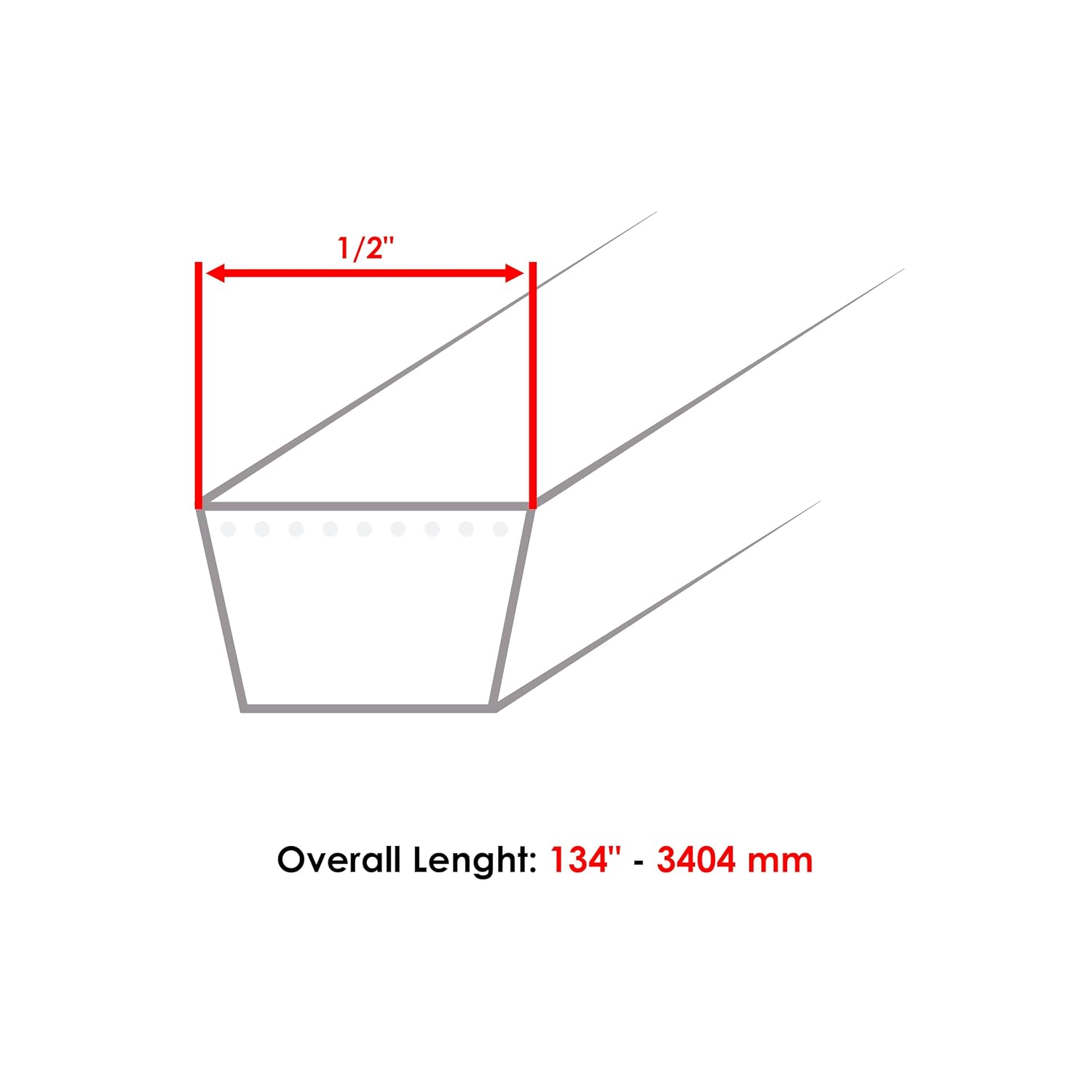 Caltric 07200436 48" Deck Belt Compatible with Gravely ZTXL2548 ZTXL48 915112 915136 915162
