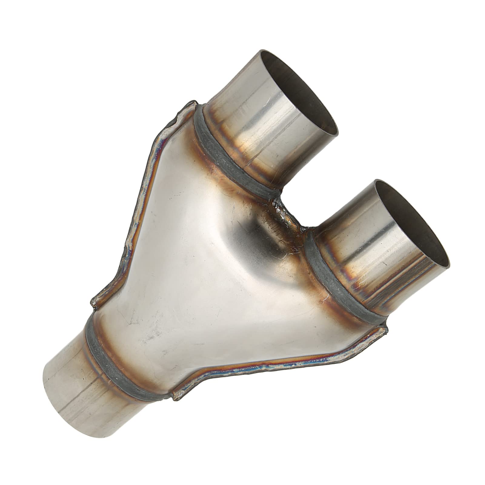 Embouts de Tuyau D'échappement en Forme de Y, en Acier Inoxydable, 1 Entrée 2 Sorties, Embout de Silencieux Universel, Décoratif et Facile à Installer (Diamètre intérieur de 76 mm)