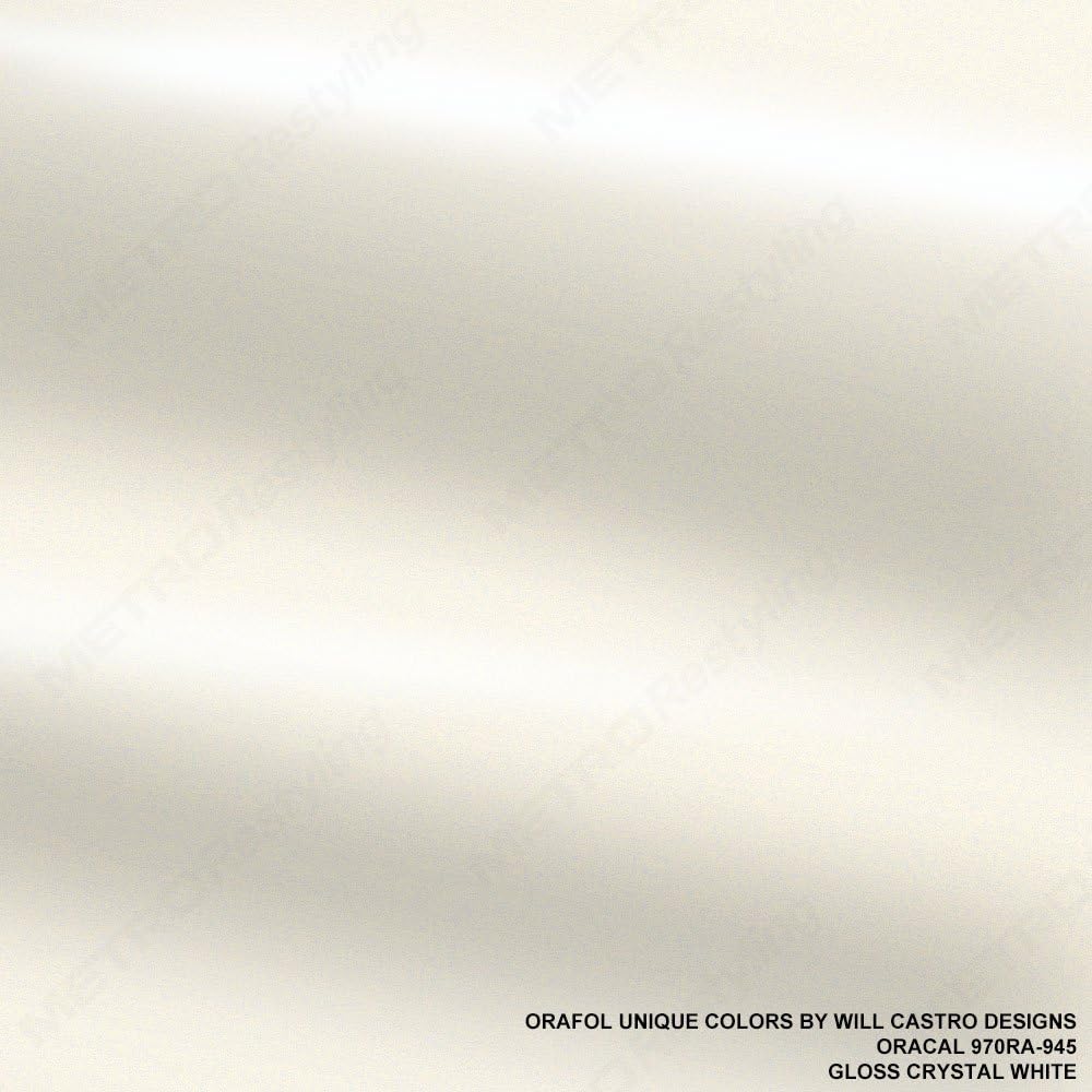 Oracal 970RA-945 Gloss Crystal White 1ft x 1ft (1 sq/ft) Vinyl Car Wrap Film