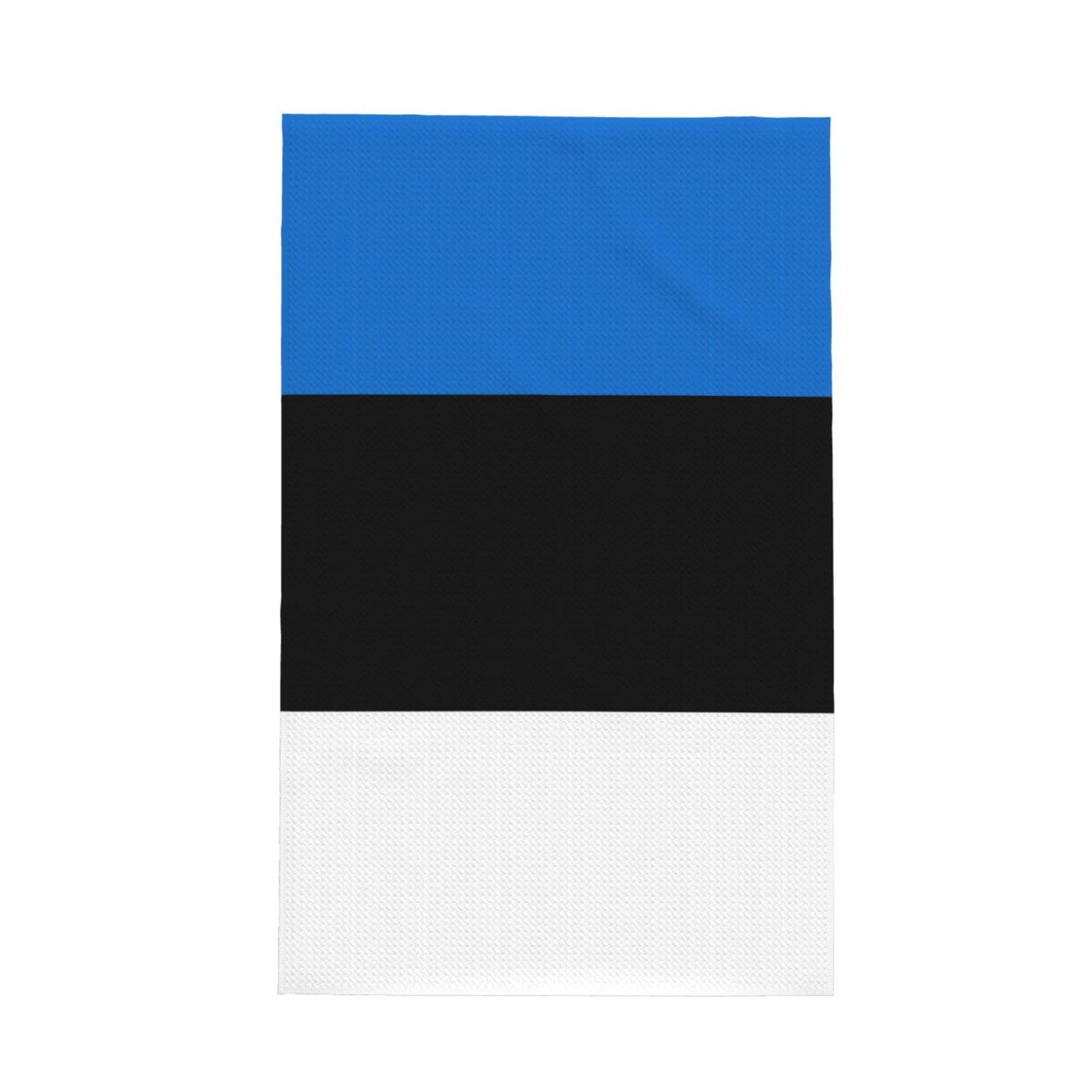 XXahnbm Flag Of Estonia Print Waffle Kitchen Towel,Absorbent Hand Towel