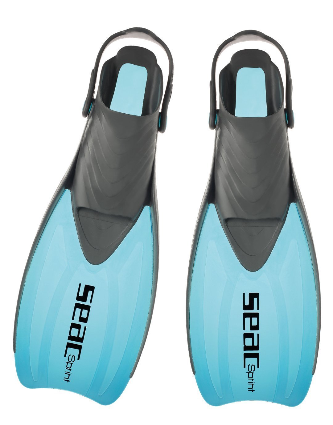 Seac 0890030160452 un Sprint seco Premium Silicona máscara Aletas Snorkel Set con Gear Bag, Azul, 4 – 5,5