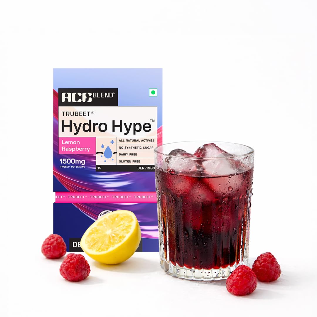 Ace Blend Hydro Hype (15 Sachets) | Boosts Energy & Blood Flow | Instant Hydration | Full-Spectrum Electrolytes | 100% Natural Beetroot Extract Multi Vitamins & Minerals | Lemon Raspberry-image-22