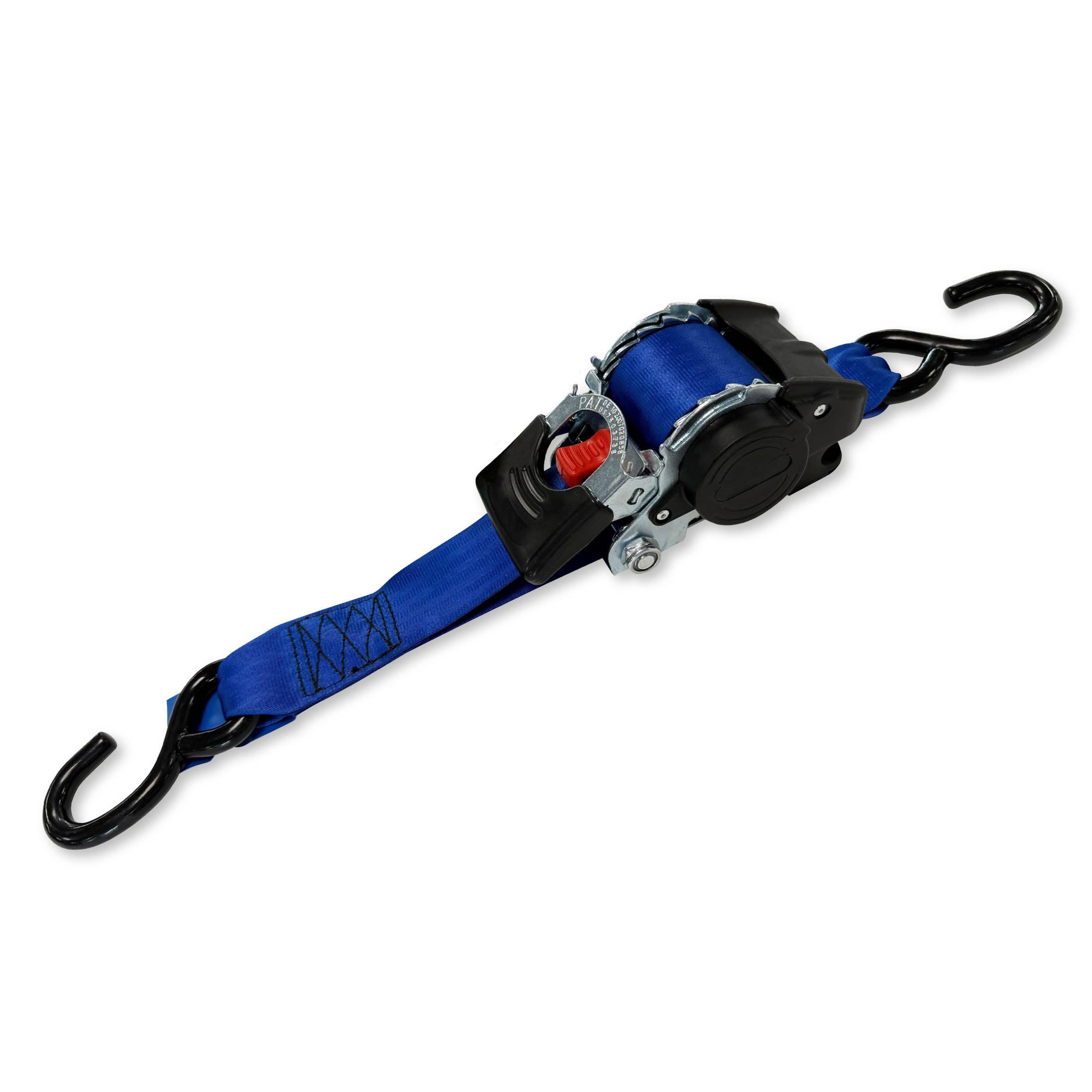 Spear & Jackson RATSTRAP50 Auto Retractable Ratchet Straps - Self-Retracting Tie Downs - 50mm x 3m