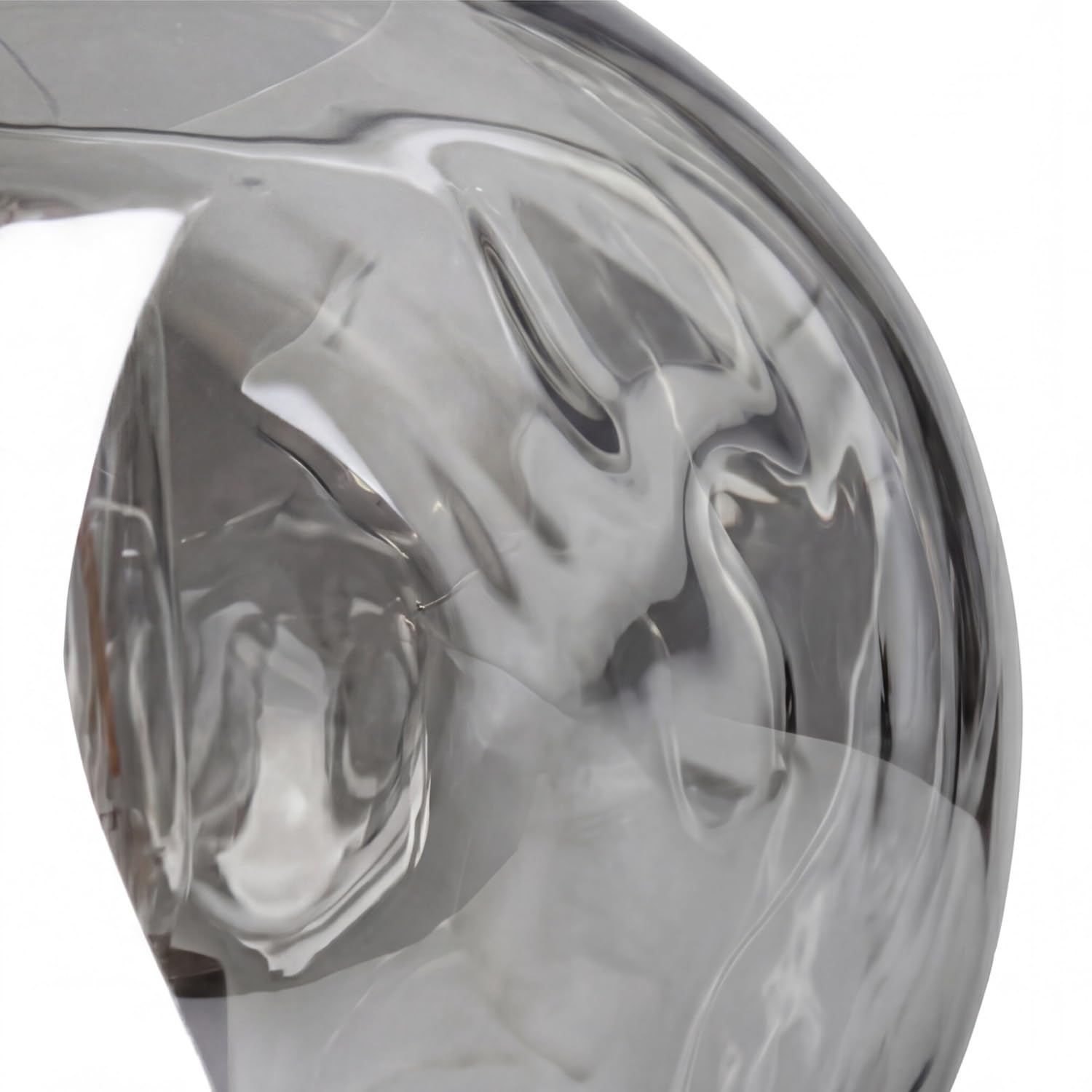 Licht-Erlebnisse Tischleuchte Glas Silber Schwarz Metall Wohnzimmer E14 17,5 cm klein mundgeblasen verspiegelt Lavaglas dekorativ Nachttisch Tischlampe Schlafzimmer