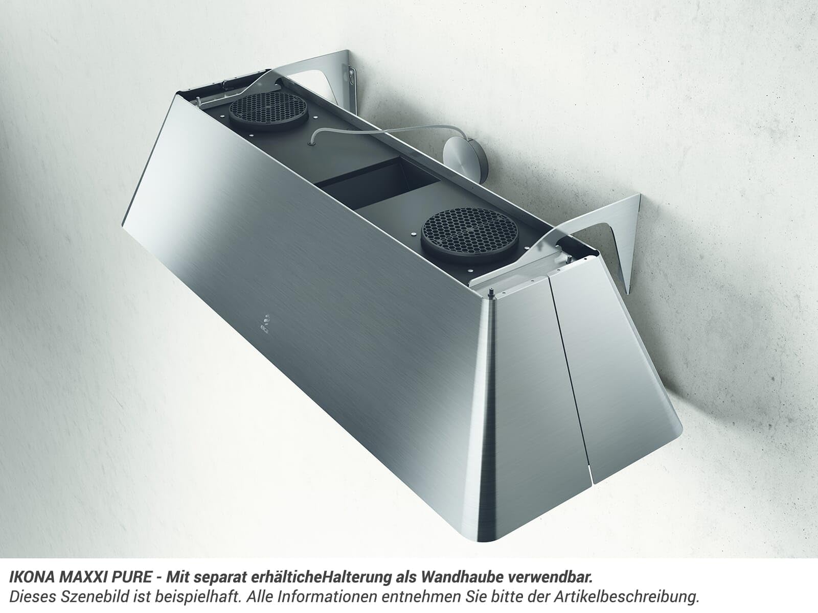 ELICA IKONA MAXXI PURE IX/F/120 CAPPA A ISOLA FILTRANTE INOX 120 CM ILL. LED PRF0171196