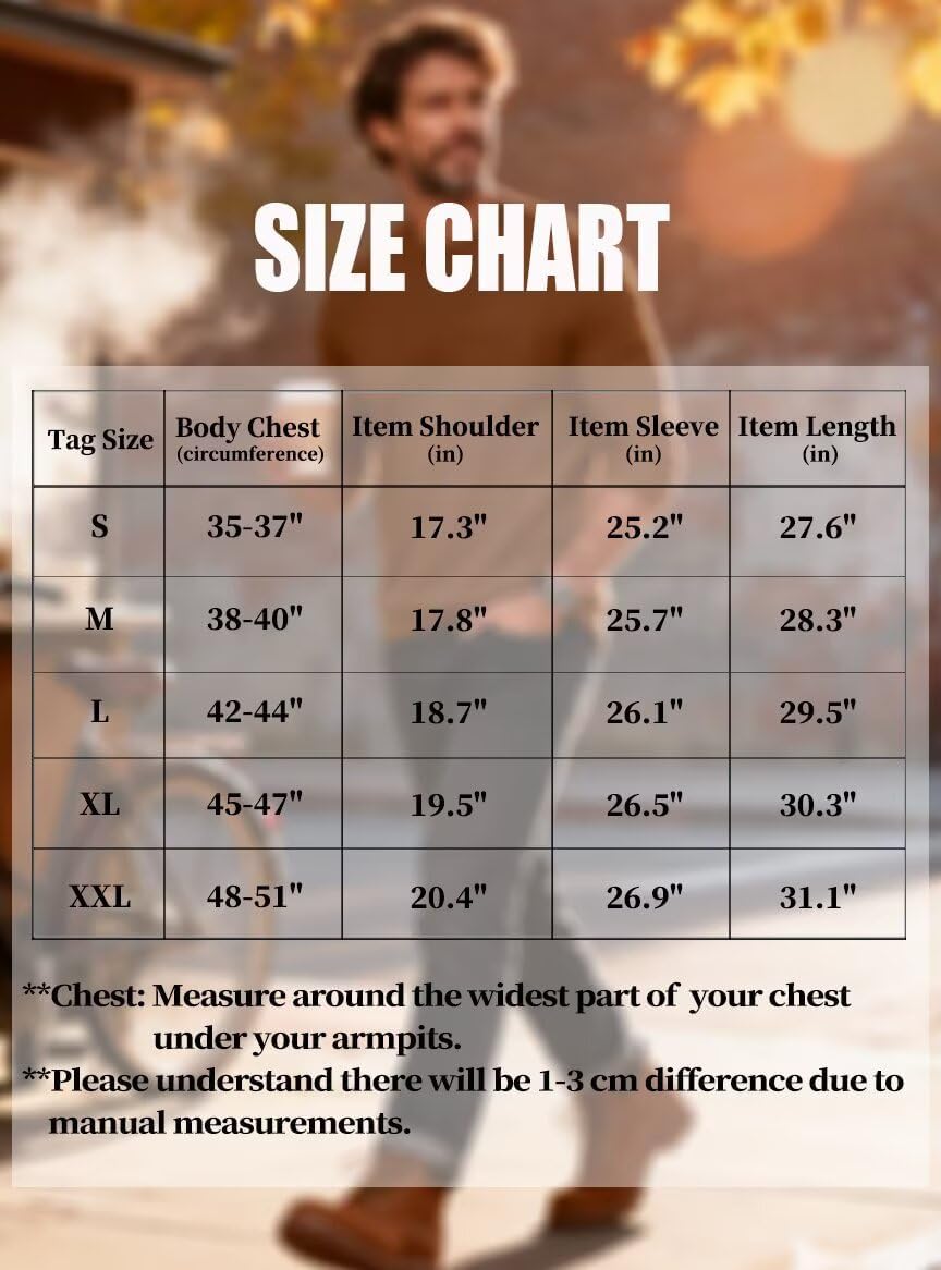 Zengjo Mens Waffle Long Sleeve Shirt Crew Neck Casual Midweight T-Shirt with Pocket Soft Thermal Layering Tees - Image 7