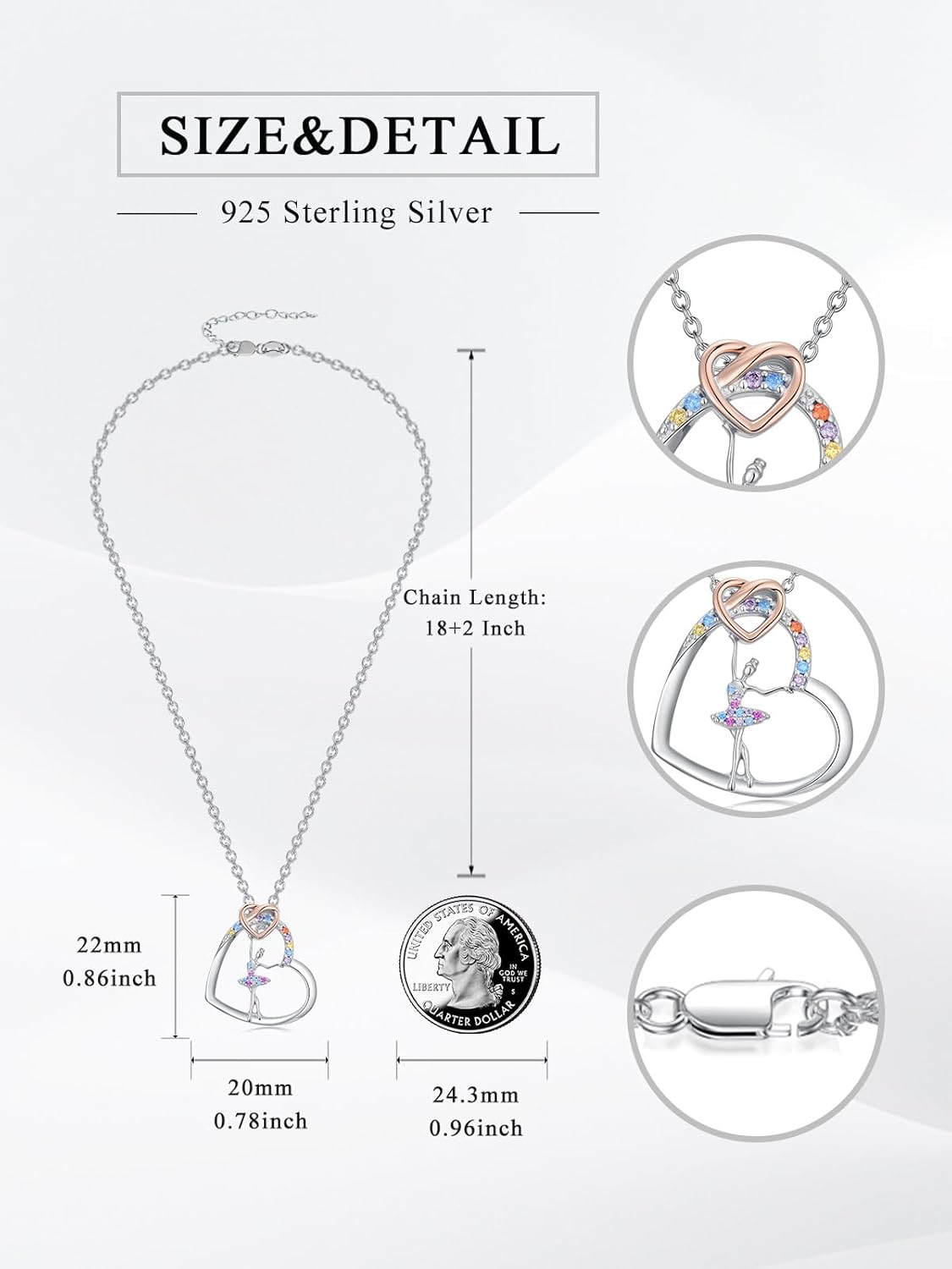 Dorunmo Cat/Mother Daughter/Basketball Necklace 925 Sterling Silver Heart Pendant Sport Necklace Family Jewelry Gifts for Women