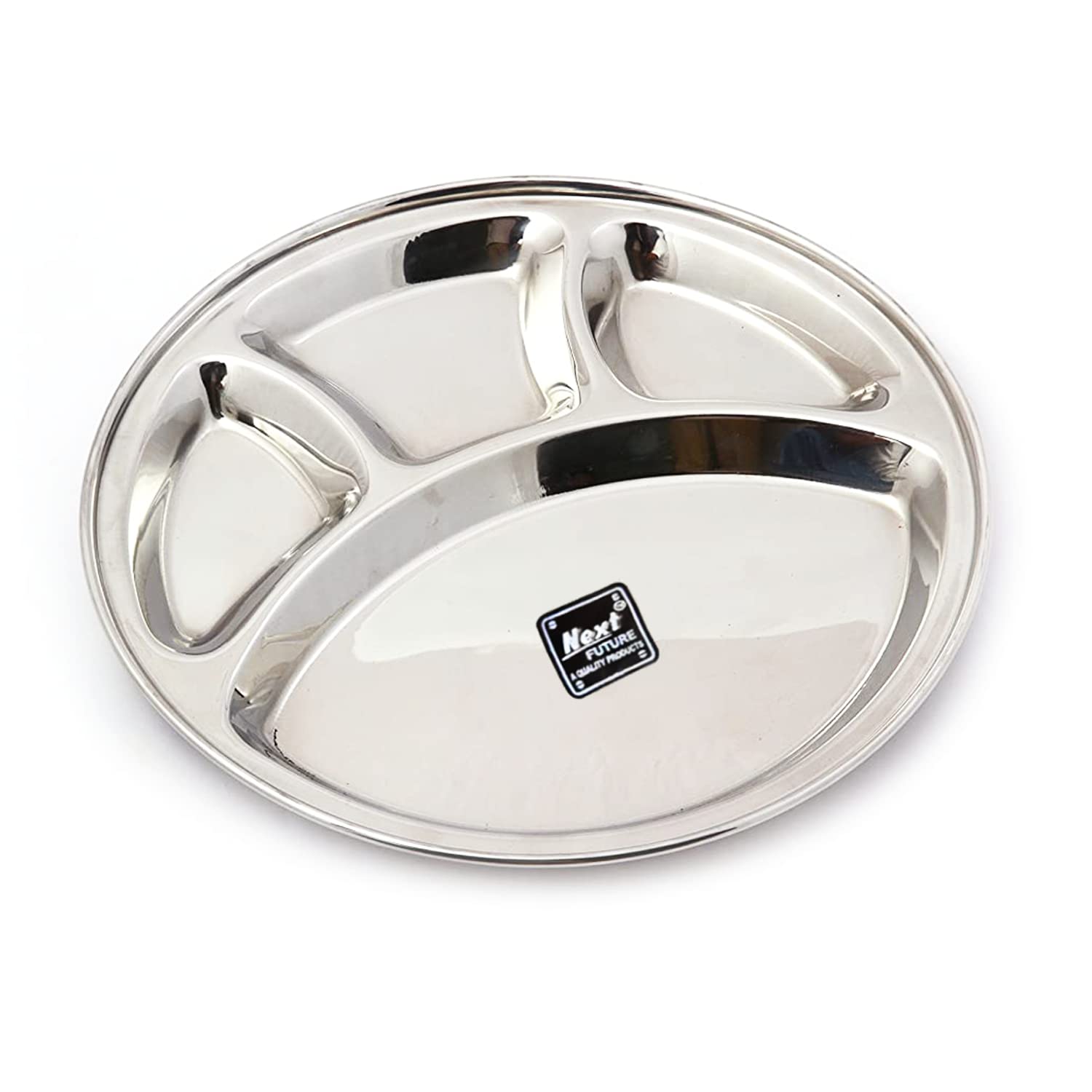 buy-next-future-heavy-duty-stainless-steel-round-large-dinner-plate