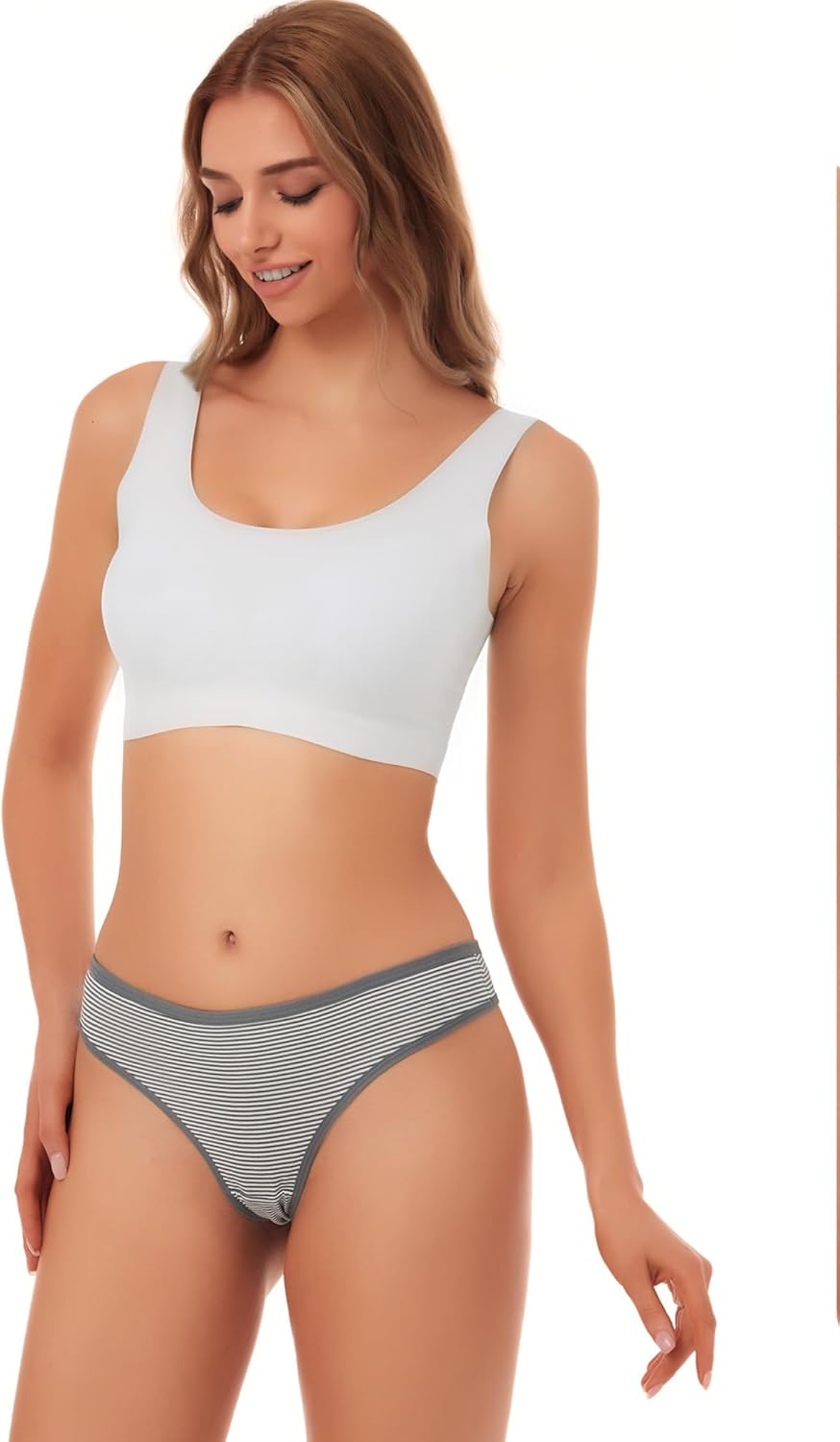 ANZERMIX Women's Breathable Cotton Thong Panties Pack of 6 - Image 5