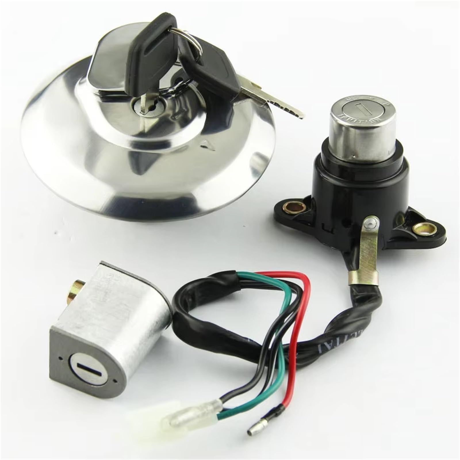 Moto Avviamento Chiave Compatibile con CM125 1987-1999 Set di Chiavi di Blocco Dell'interruttore di Accensione E Avviamento Set Interruttori Accensione Motociclette Cilindro Blocco Interruttore