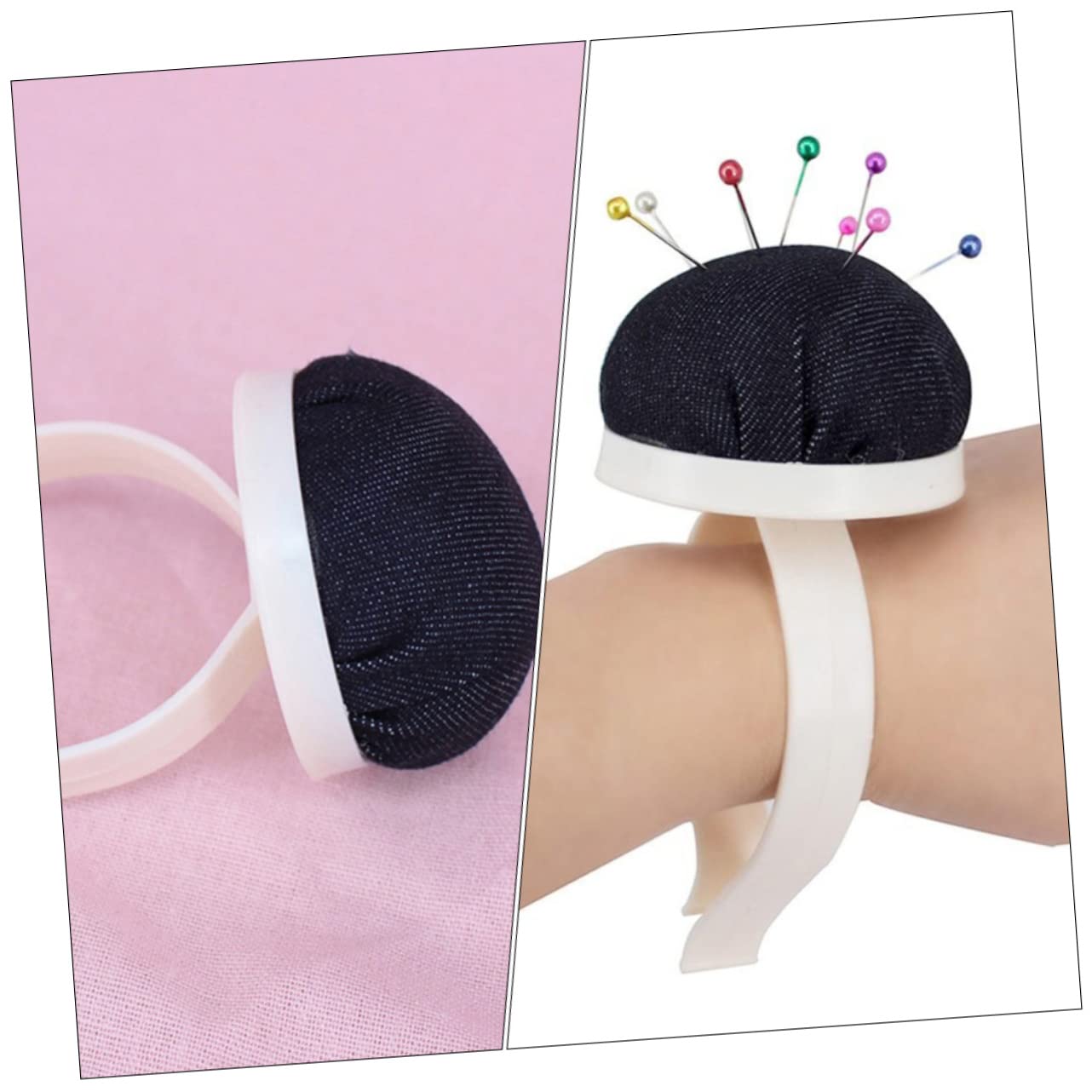 STOBOK 3 Sätze Handgelenk-pin-Tasche Machen Nadelkissen Nähen Basteln Stifte Sticken Zubehör Stickzubehör Uhrenarmbänder Nadelhalter Nähen Quiltnadelhalter Zum Nähen Polyester 4 Stück * 3