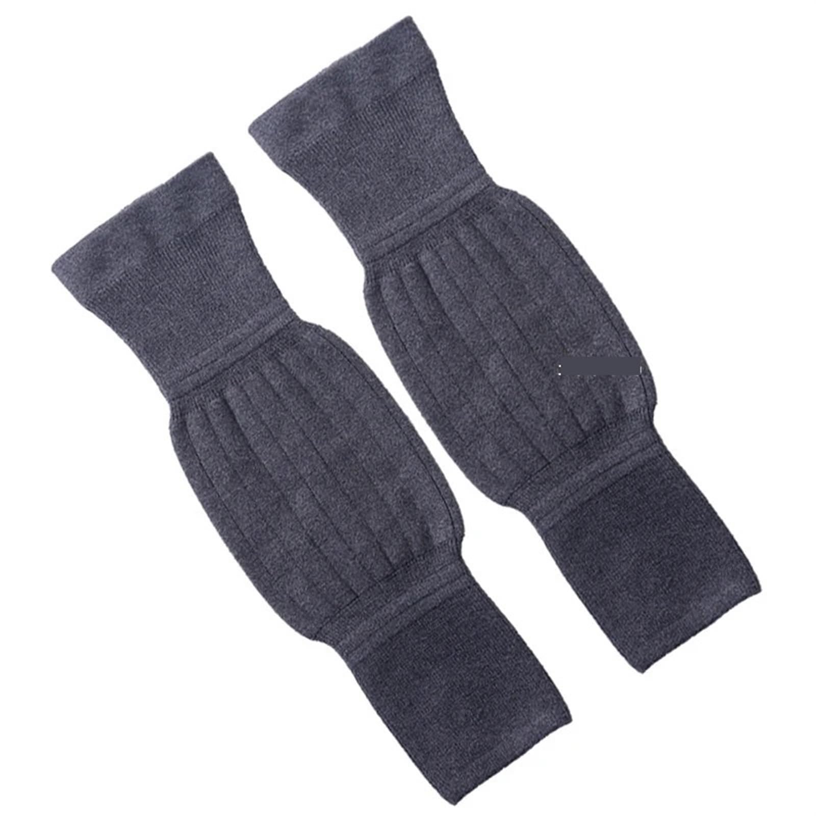 Ginocchiere Protettive Invernali 2 pezzi inverno caldo lana cashmere scaldamuscoli maniche spesse ginocchiere foderate in pile tutore supporto guardia protezione lunghi involucri termici Per Ginocchia