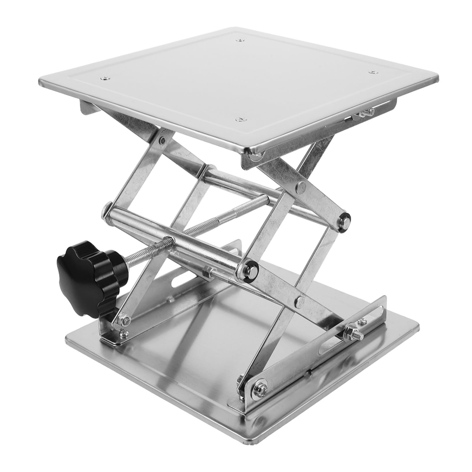 Plataforma Elevadora Manual de Acero Inoxidable Mini Gato de Laboratorio Soporte de Elevación para Experimentos el Aula