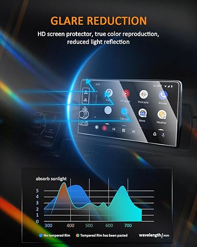 Miniatura 5 de CDEFG Cristal templado para Honda CivicHR-VCR-V 2022, 2023, 2024, 2025, protector de pantalla híbrido, accesorios de pantalla táctil de 9 pulgadas