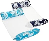 Waterlife 4-in-1 Inflatable Pool Hammock Float 2-Pack - Chair, Lounge, Drifter & Saddle for Adults, Multiple Colors