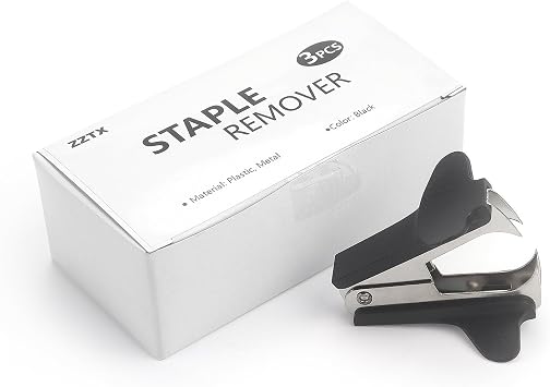 ZZTX 3 Pack Staple Remover Black