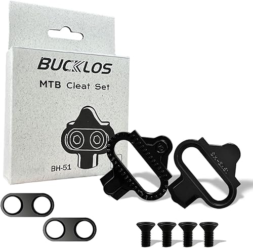 Miniatura 7 de BUCKLOS Pedales de bicicleta de montaña PD-M680 SPD MTB, compatibles con tacos Shimano SPD, 3 rodamientos sellados, doble clip plano sin clip y