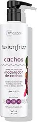 Creme para Pentear Cachos Cabelos Cacheados Fusionfrizz Brscience 500ml – Hidratação, Nutrição e Ação Antifrizz com Brilho Intenso para Cachos Curvas 3A, 3B e 3C