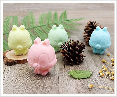 Miniatura 4 de 2 moldes lindos para pastel de ardilla, mini molde de silicona para hornear magdalenas, molde de chocolate para dulces, hecho a mano, jabón,