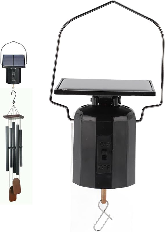 Small Automatic Turner for Wind Chimes,Solar Powered Wind Spinner Motor,IP2 Waterproof Eco Friendly Small Hanging Solar Rotating Motor for Art Ornament Wind Chimes