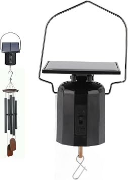 Small Automatic Turner for Wind Chimes,Solar Powered Wind Spinner Motor,IP2 Waterproof Eco Friendly Small Hanging Solar Rotating Motor for Art Ornament Wind Chimes