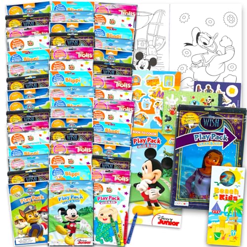 Livre de coloriage pour enfants invités anniversaire | 48 cahiers d'activités avec crayons