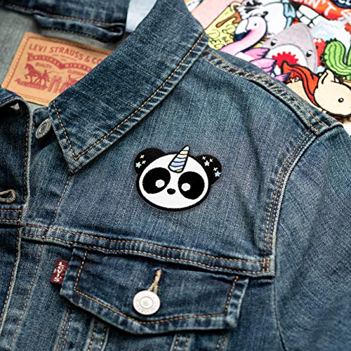 Winks For Days Pandacorn Embroidered Iron-On Patch #TOP1